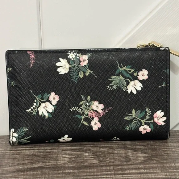 Kate Spade ♠️ Floral Slim Wallet with Storybook lining - Picture 2 of 8